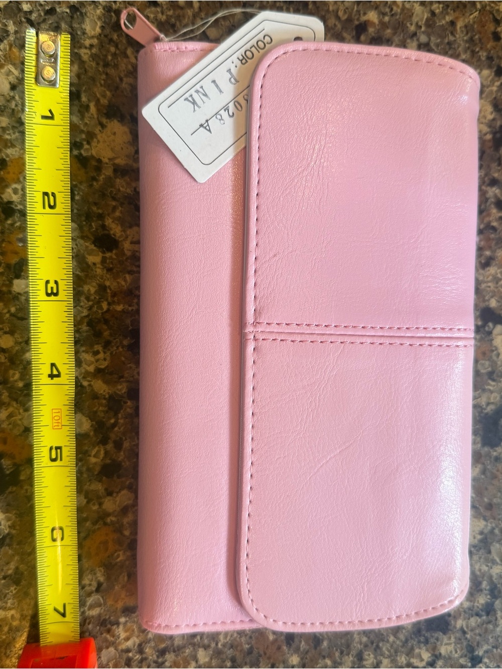 Pink Vegan Leather Wallet Clutch - Picture 4 of 4